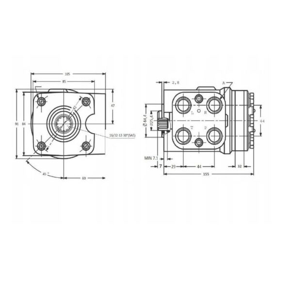 Cotes encombrement orbitrol OSPC