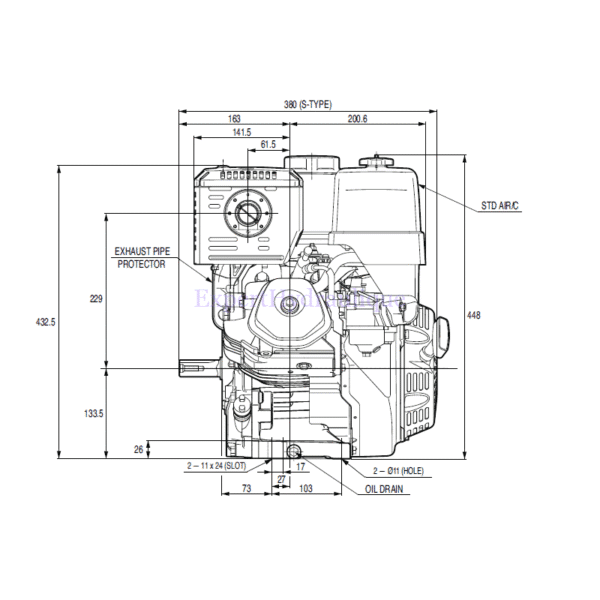 Moteur thermique GX390 avec pompe GR2 – Image 3